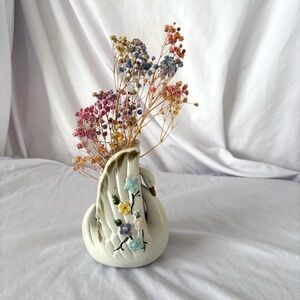 Vintage ceramic swan vase planter regency home decor figurine midcentury
